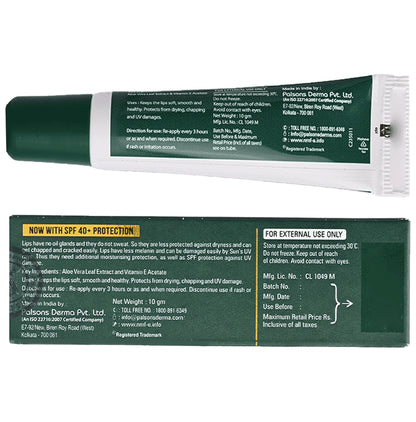 NMF e Lip Care with Aloe Vera & Vitamin E | For Soft, Smooth & Moisturised Lip Care | SPF 40+