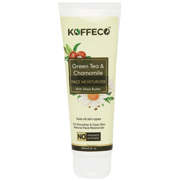 Koffeco Green Tea & Chamomile Face Moisturizer With Shea Butter, Niacinamide & Argan Oil - Classic Derma
