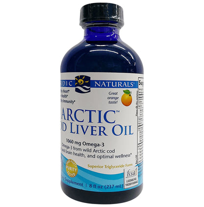 Nordic Naturals Arctic Cod Liver 1060mg Omega 3 for Heart & Brain Health Orange