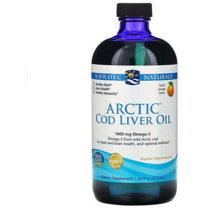 Nordic Naturals Arctic Cod Liver 1060mg Omega 3 for Heart & Brain Health Orange - Classic Derma