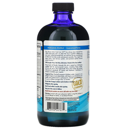 Nordic Naturals Arctic Cod Liver 1060mg Omega 3 for Heart & Brain Health Orange