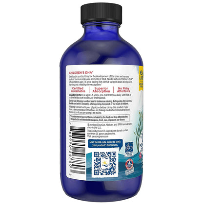Nordic Naturals Children's DHA with 530mg Omega 3 | For Healthy Brain & Immunity | Flavour Strawberry