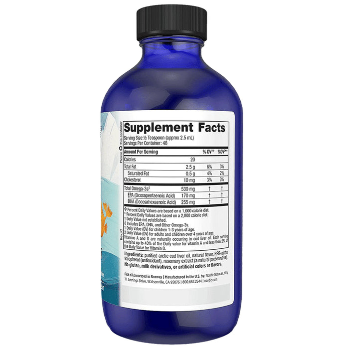 Nordic Naturals Children's DHA with 530mg Omega 3 | For Healthy Brain & Immunity | Flavour Strawberry