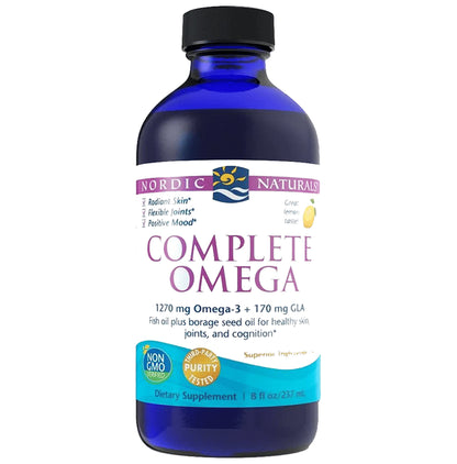 Nordic Naturals Complete Omega 1270mg Omega 3 + 170mg GLA for Healthy Skin, Joints and Cognition Lemon - Classic Derma