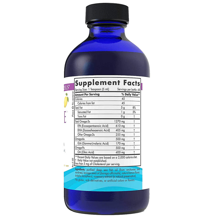 Nordic Naturals Complete Omega 1270mg Omega 3 + 170mg GLA for Healthy Skin, Joints and Cognition Lemon