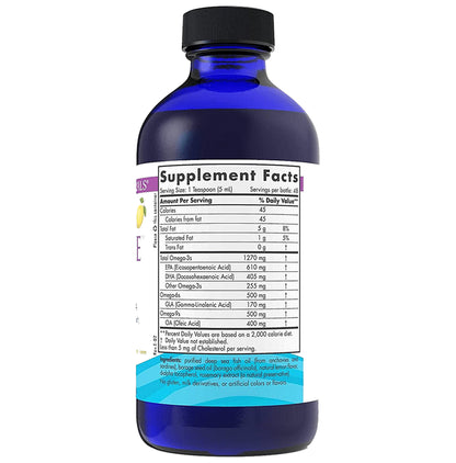 Nordic Naturals Complete Omega 1270mg Omega 3 + 170mg GLA for Healthy Skin, Joints and Cognition Lemon