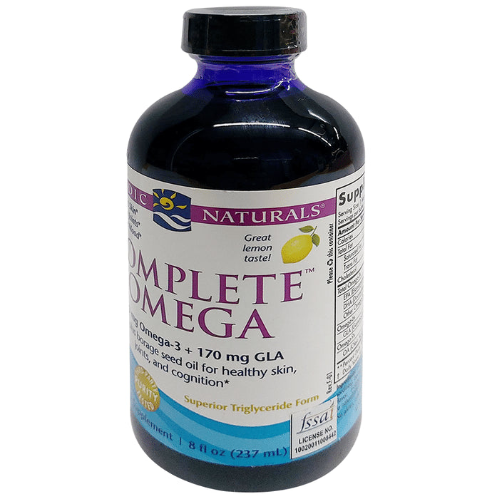 Nordic Naturals Complete Omega 1270mg Omega 3 + 170mg GLA for Healthy Skin, Joints and Cognition Lemon