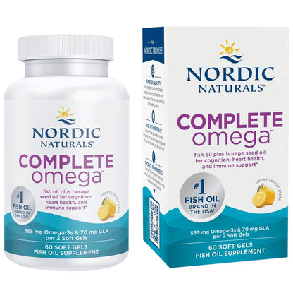 Nordic Naturals Complete Omega 565mg Omega 3 + 70mg GLA Soft Gel Lemon - Classic Derma