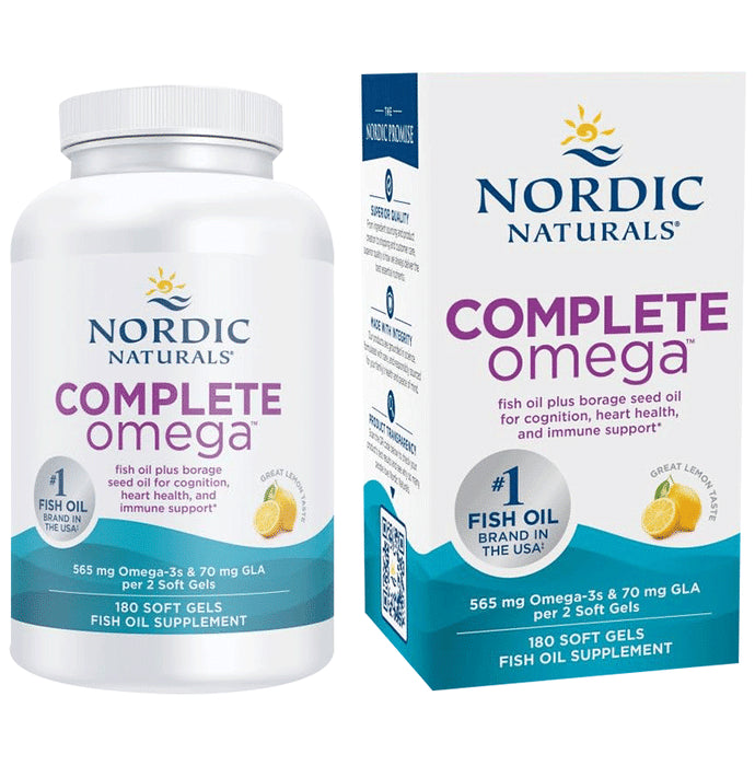 Nordic Naturals Complete Omega 565mg Omega 3 + 70mg GLA Soft Gel Lemon - Classic Derma