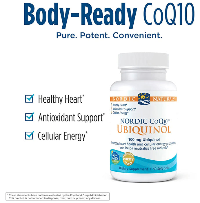 Nordic Naturals Coq10 Ubiquinol 100mg Soft Gels