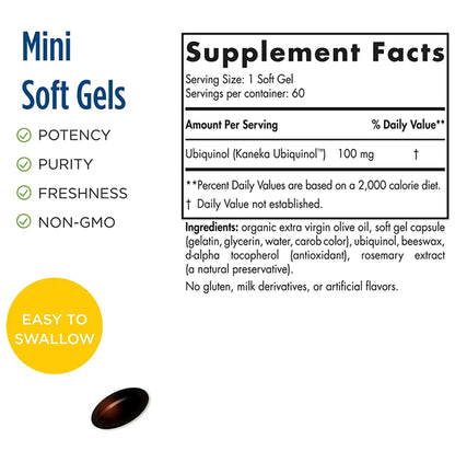Nordic Naturals Coq10 Ubiquinol 100mg Soft Gels