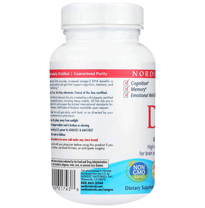 Nordic Naturals DHA 830mg Omega 3 Soft Gels for Brain and Nervous System Support Strawberry