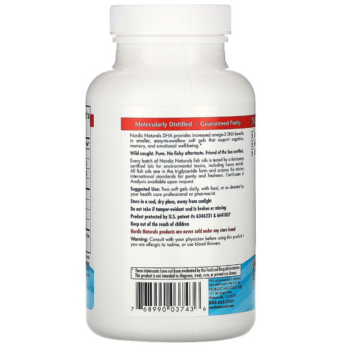 Nordic Naturals DHA 830mg Omega 3 Soft Gels for Brain and Nervous System Support Strawberry