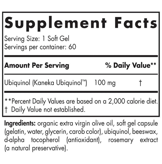 Nordic Naturals Nordic CoQ10 Ubiquinol Sport Soft Gelatin Capsule