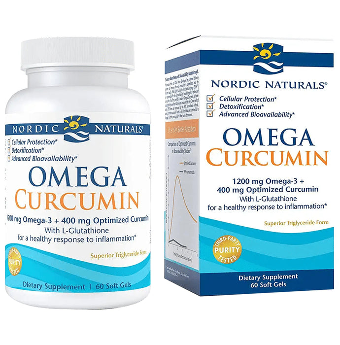 Nordic Naturals Omega 3 1200mg + 400mg Optimized Curcumin Soft Gels - Classic Derma