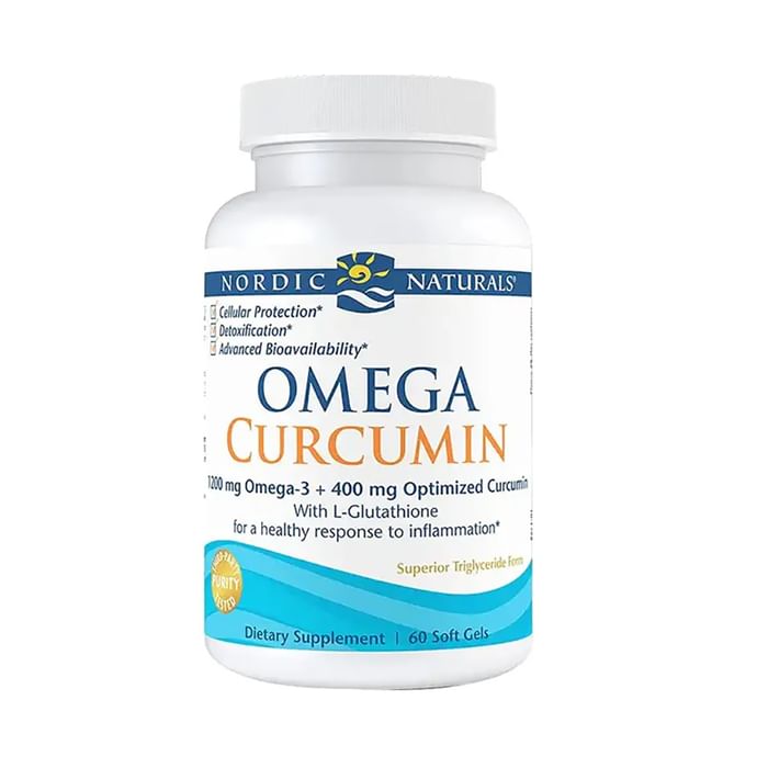Nordic Naturals Omega 3 1200mg + 400mg Optimized Curcumin Soft Gels