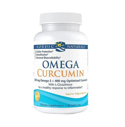 Nordic Naturals Omega 3 1200mg + 400mg Optimized Curcumin Soft Gels