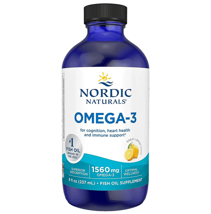 Nordic Naturals Omega 3 1560mg Dietary Supplement for Cognition, Heart Health and Immune Support - Classic Derma
