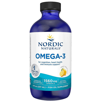 Nordic Naturals Omega 3 1560mg Dietary Supplement for Cognition, Heart Health and Immune Support - Classic Derma