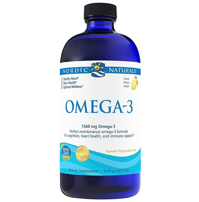 Nordic Naturals Omega 3 1560mg Dietary Supplement for Cognition, Heart Health and Immune Support - Classic Derma