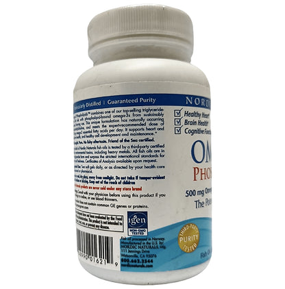Nordic Naturals Omega 3 500mg + Phospholipids 350mg Soft Gel