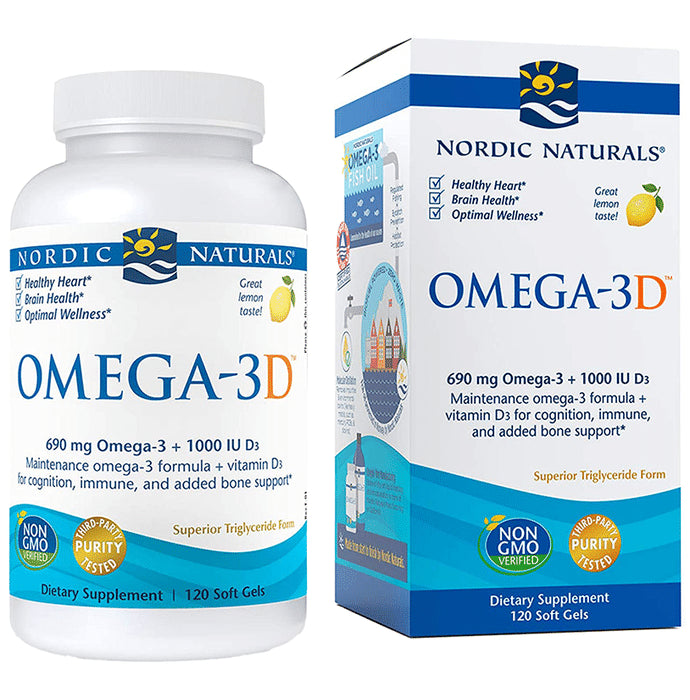 Nordic Naturals Omega-3D 690mg Softgel Lemon - Classic Derma