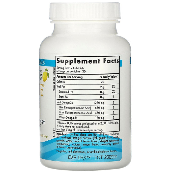 Nordic Naturals Ultimate High-Intensity Omega 3 1280mg Soft Gels for Healthy Heart, Brain Health and Optimal Wellness Lemon