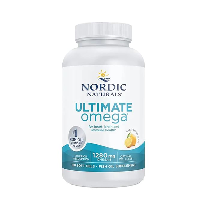 Nordic Naturals Ultimate High-Intensity Omega 3 1280mg Soft Gels for Healthy Heart, Brain Health and Optimal Wellness Lemon