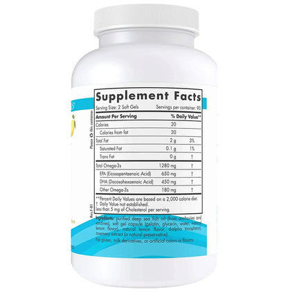 Nordic Naturals Ultimate High-Intensity Omega 3 1280mg Soft Gels for Healthy Heart, Brain Health and Optimal Wellness Lemon