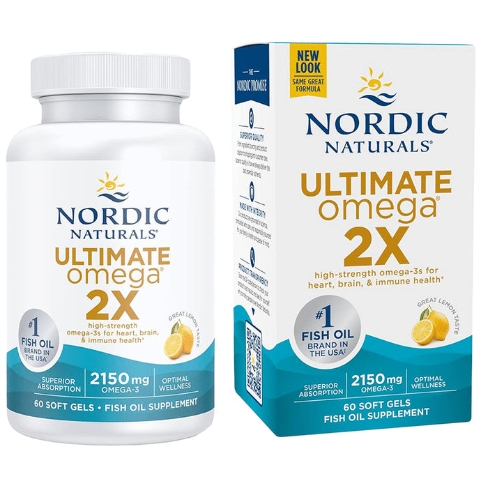 Nordic Naturals Ultimate Omega 3 2x 2150mg Soft Gel Great Lemon