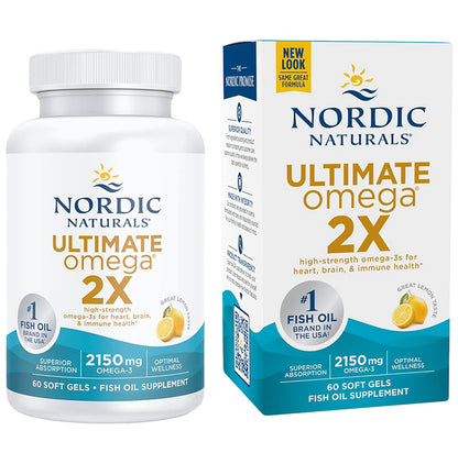 Nordic Naturals Ultimate Omega 3 2x 2150mg Soft Gel Great Lemon