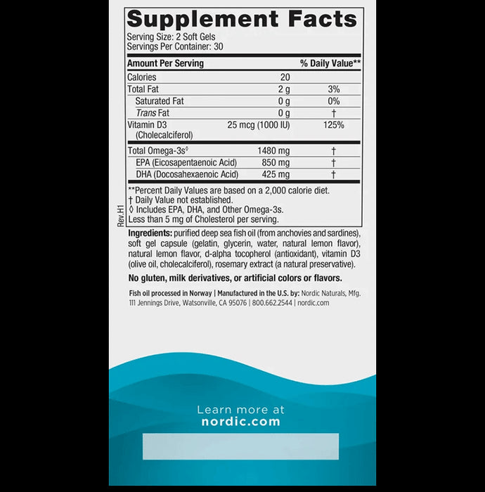 Nordic Naturals Ultimate Omega Xtra Softgels