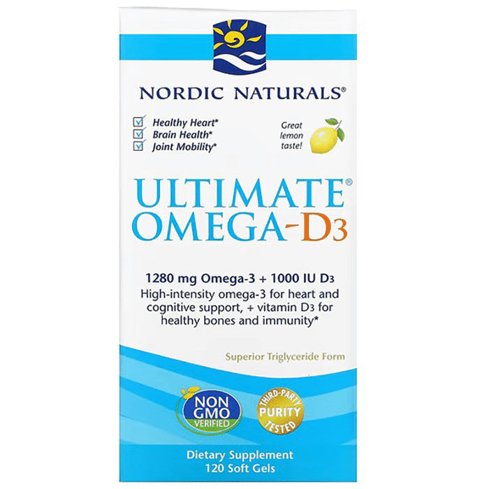 Nordic Naturals Ultimate Omega-D3 1280mg Soft Gel Lemon - Classic Derma