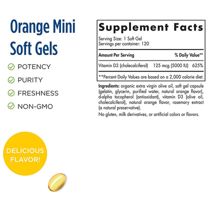 Nordic Naturals Vitamin D3 5000IU Softgel