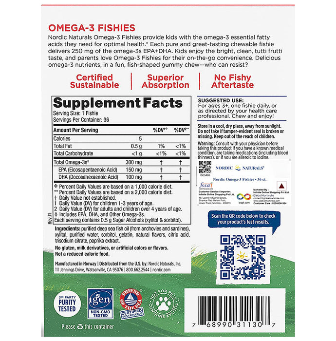 Nordic Naturals Zero Sugar Omega-3 Fishies