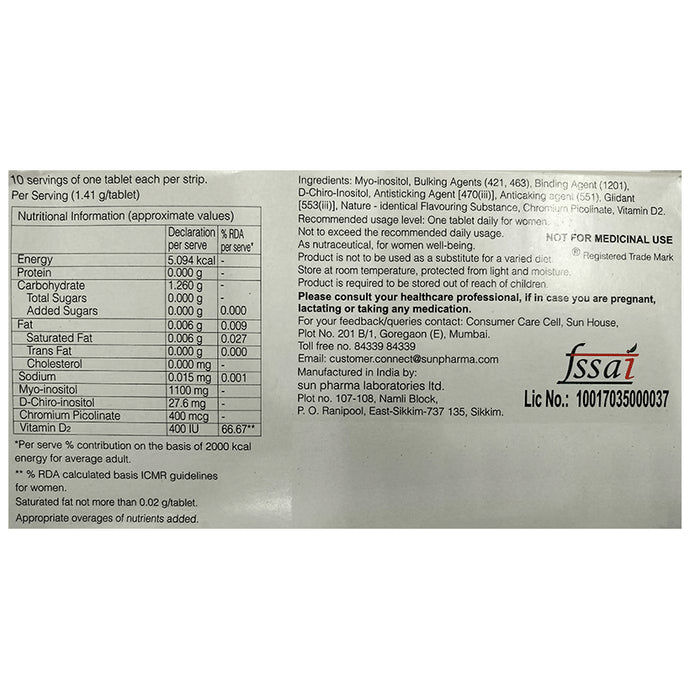 Normoz DS Tablet with Myo Inositol, D Inositol, Chromium & Vitamin D2
