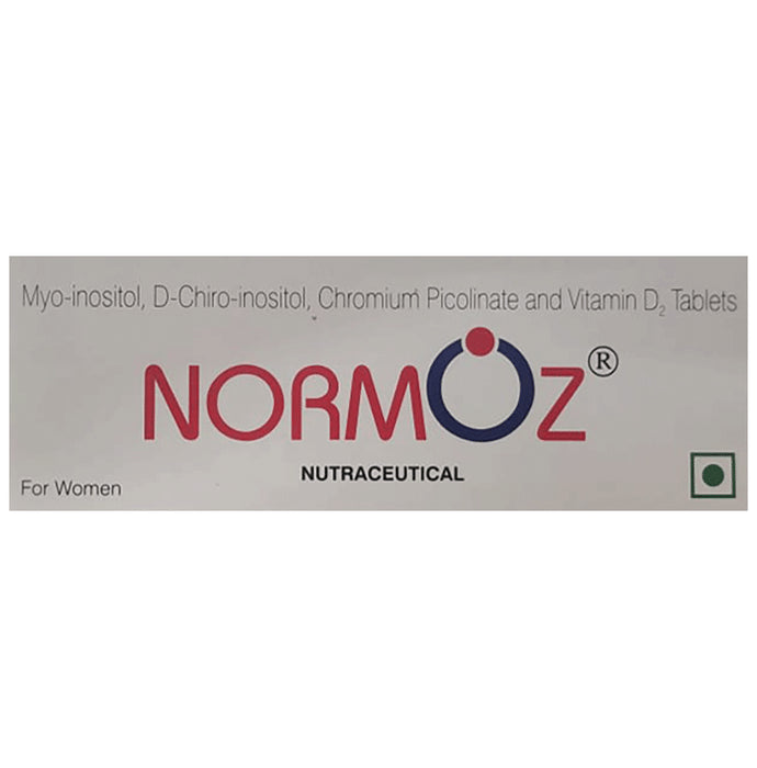 Normoz Tablet with Myo-Inositol, D-Chiro-Inositol, Chromium & Vitamin D2 - Classic Derma