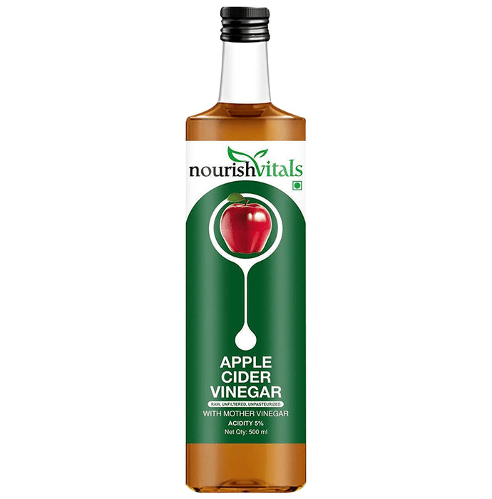 NourishVitals Apple Cider Vinegar ACV with Mother Vinegar Acidity 5% | For Metabolism & Weight Loss - Classic Derma