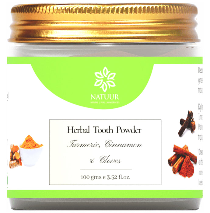 Natuur Herbal Tooth Powder Turmeric, Cloves & Cinnamon - Classic Derma