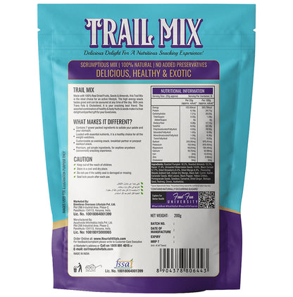 NourishVitals Trail Mix Seed & Nuts (200gm Each) Pack