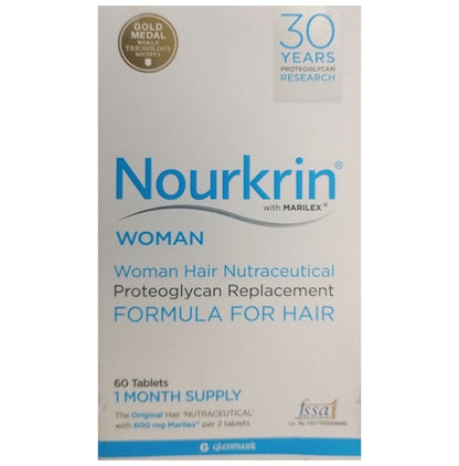 Nourkrin Women Tablet with Biotin & Vitamin C | Proteoglycan Replacement Formula for Hair - Classic Derma
