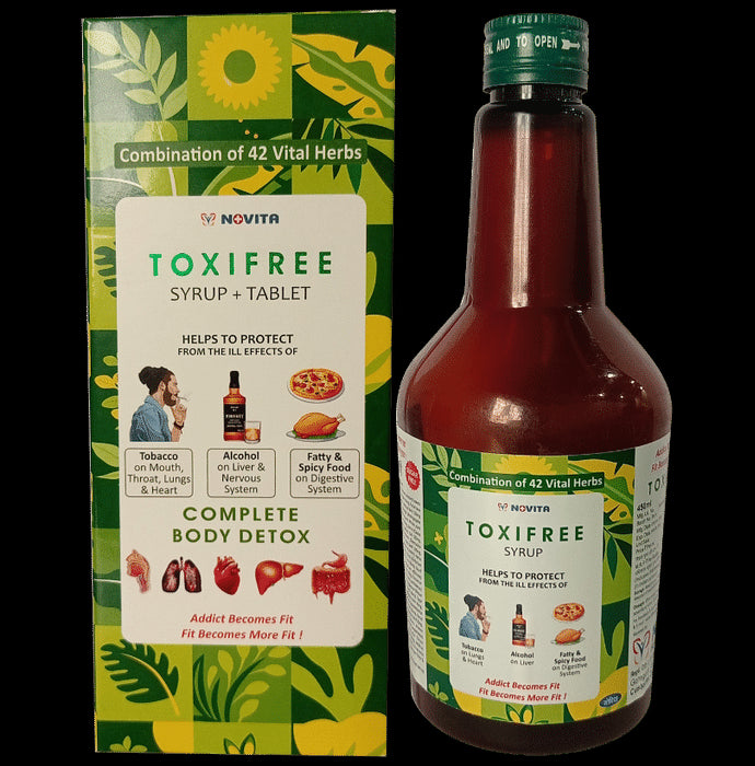 Novita Toxifree Complete Body Detox (450ml Syrup + 30 Tablet) Sugar Free - Classic Derma