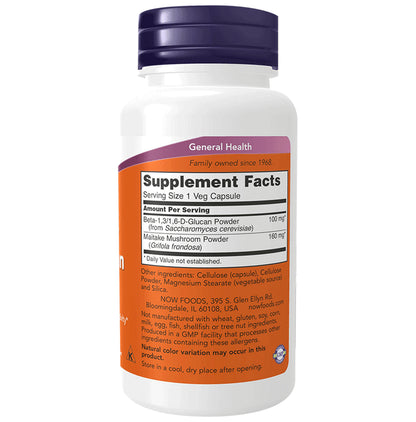 Now Beta-1,3/1,6-D-Glucan 100mg Capsule