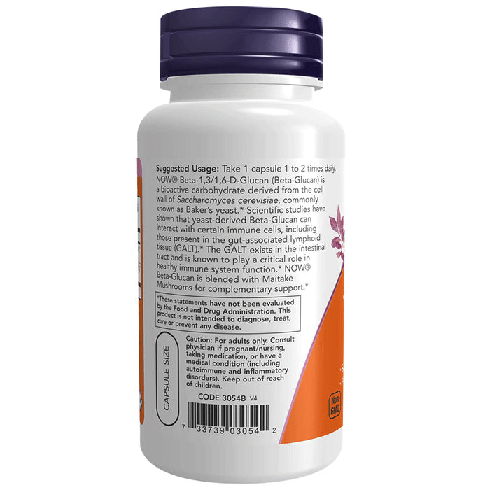 Now Beta-1,3/1,6-D-Glucan 100mg Capsule