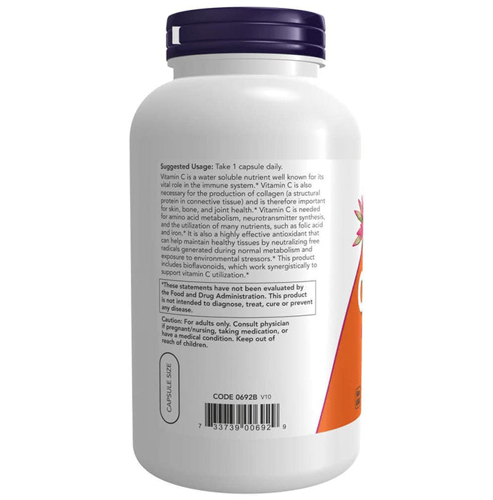 Now C-1000 for Antioxidant Protection | With 100mg of Bioflavonoids | Vegetarian Capsule
