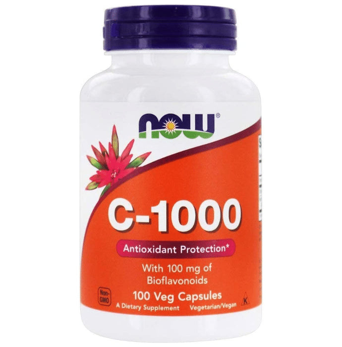 Now C-1000 for Antioxidant Protection | With 100mg of Bioflavonoids | Vegetarian Capsule - Classic Derma