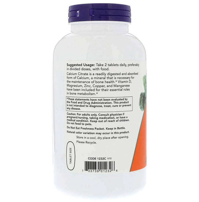 Now Calcium Citrate Vegetarian Tablet