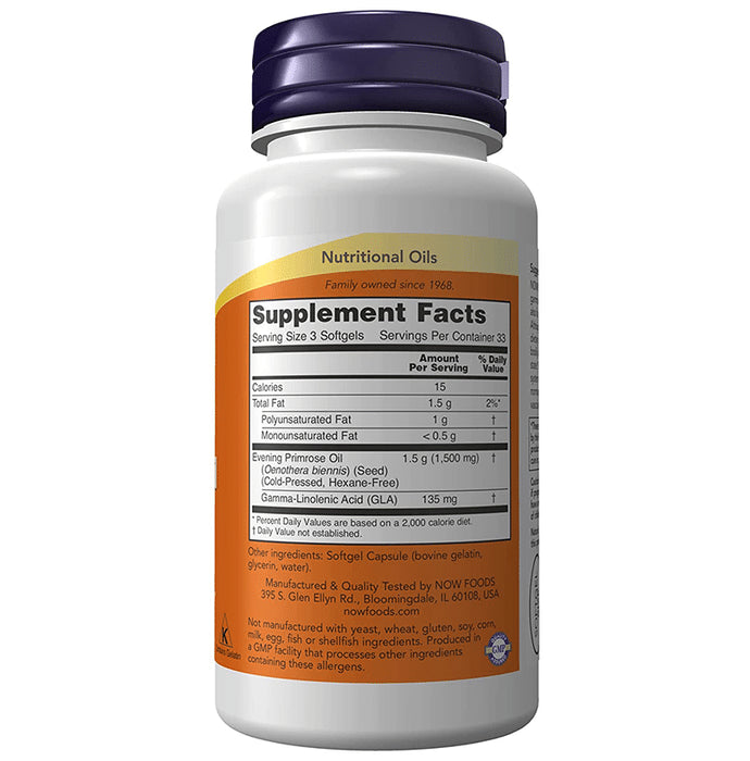 Now Evening Primrose Oil 500mg Softgel
