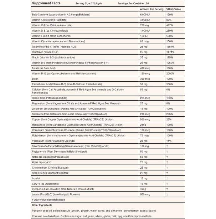 Now Foods Adam Superior Men's Multi Sofgels