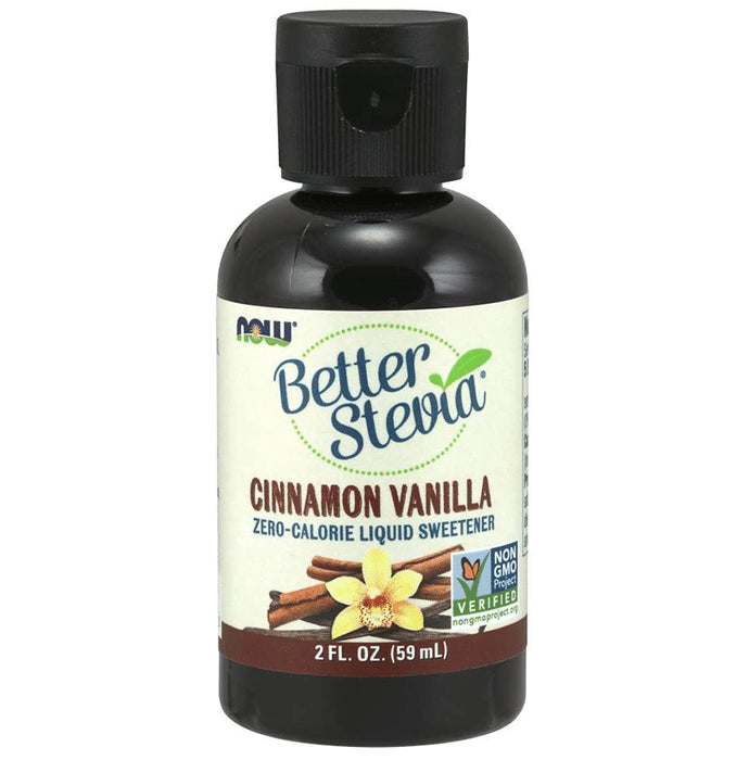 Now Foods Better Stevia Zero-Calorie Liquid Sweetener Cinnamon Vanilla - Classic Derma